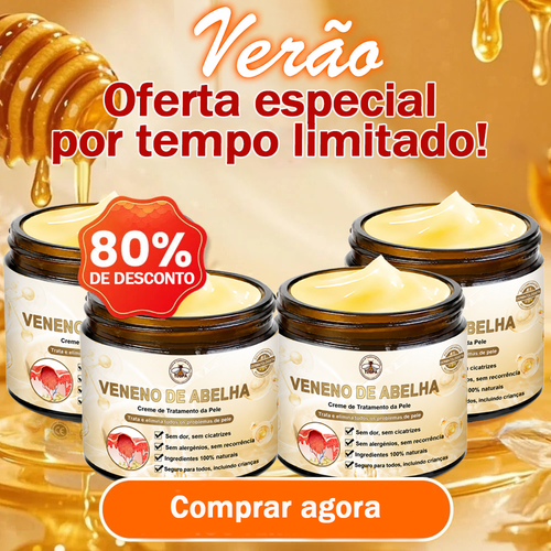🔥 𝑻𝑳𝑶𝑷𝑨® Creme de Tratamento da Pele com Veneno de Abelha (👨‍⚕️ Com Certificação CE) 👍✅
