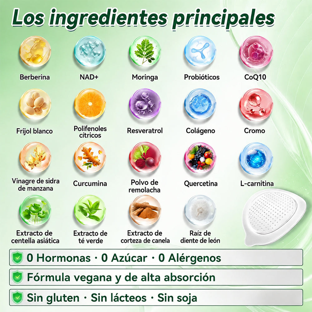 CURALONA® Parche Metabólico Nano de Microagujas ✈️ Solo 1 vez al día — cambios visibles en 7 días Fórmula con Berberina + Moringa ✅ Para grasa acumulada, piel flácida, niveles altos de azúcar, apnea del sueño, molestias en las articulaciones y más 💥