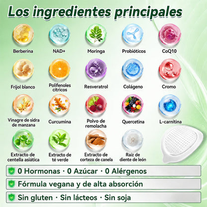 CURALONA® Parche Metabólico Nano de Microagujas ✈️ Solo 1 vez al día — cambios visibles en 7 días Fórmula con Berberina + Moringa ✅ Para grasa acumulada, piel flácida, niveles altos de azúcar, apnea del sueño, molestias en las articulaciones y más 💥