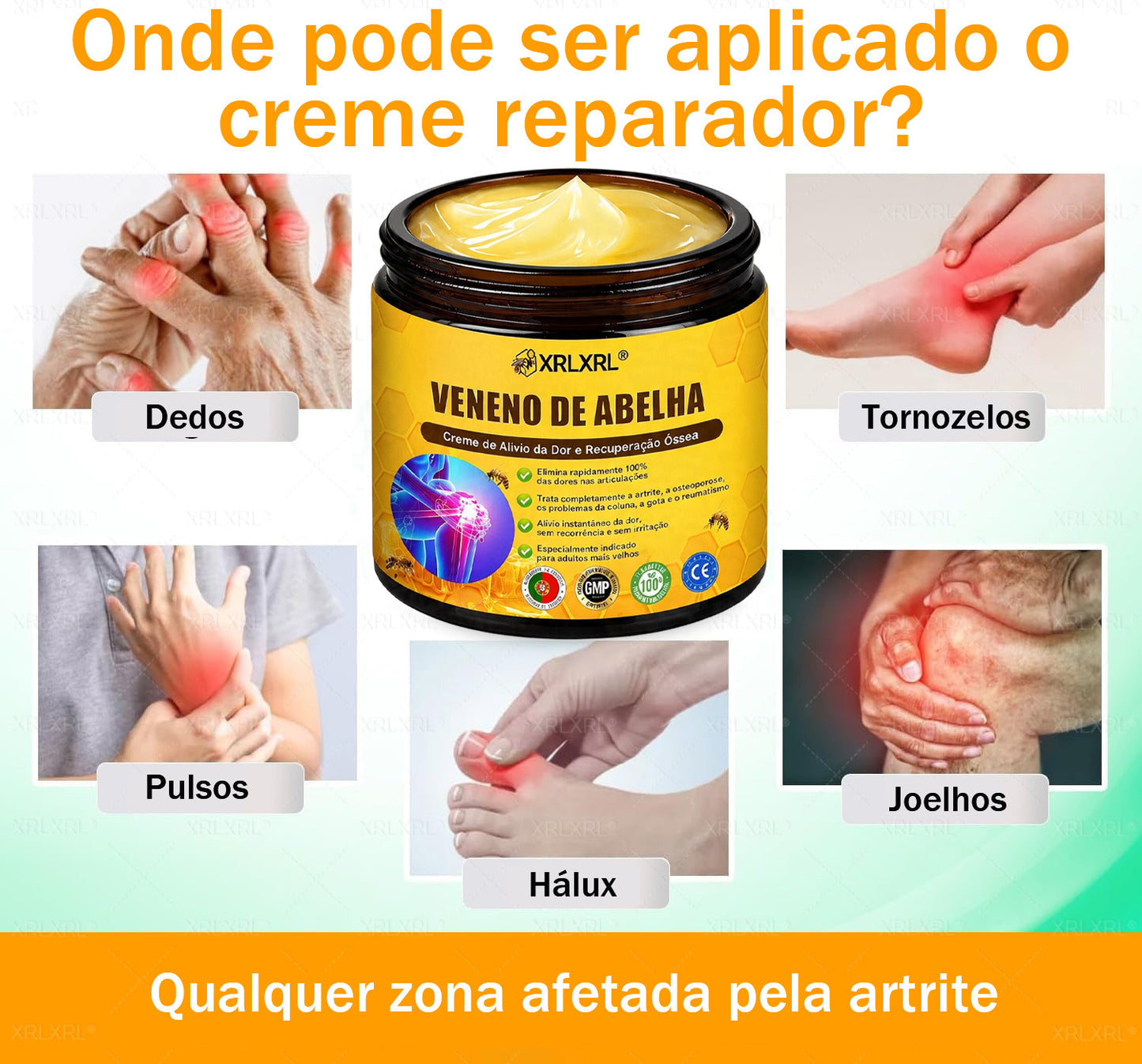 XRLXRL® Creme Reparador Ósseo e Alívio da Dor com Veneno de Abelha (Especialmente desenvolvido para pessoas idosas)